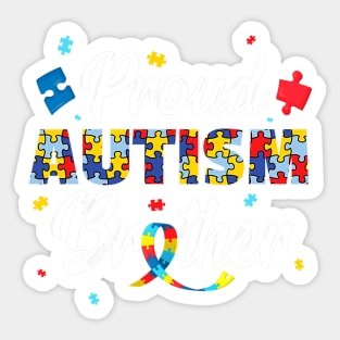 Proud Autism Brother  Sibling Autism Awareness Sticker